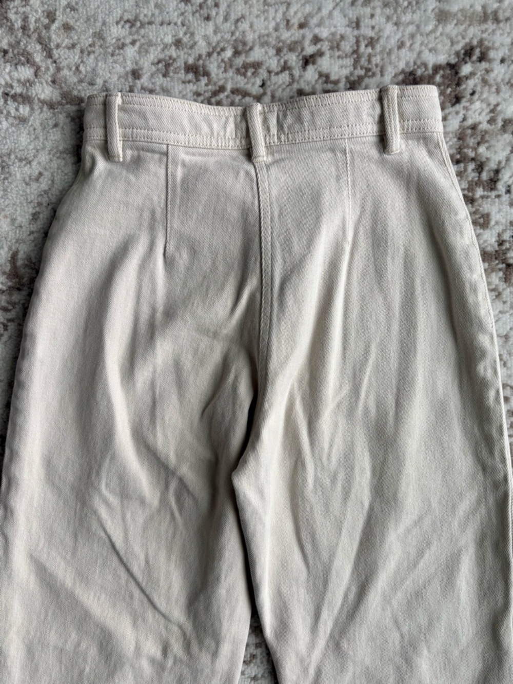 Wilfred Free Aritzia Off-White/Cream Modern Utility Mid-Rise Jean Pants - Picture 6 of 11